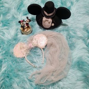 Disney Bridal Mickey Minnie Wedding Ears Set